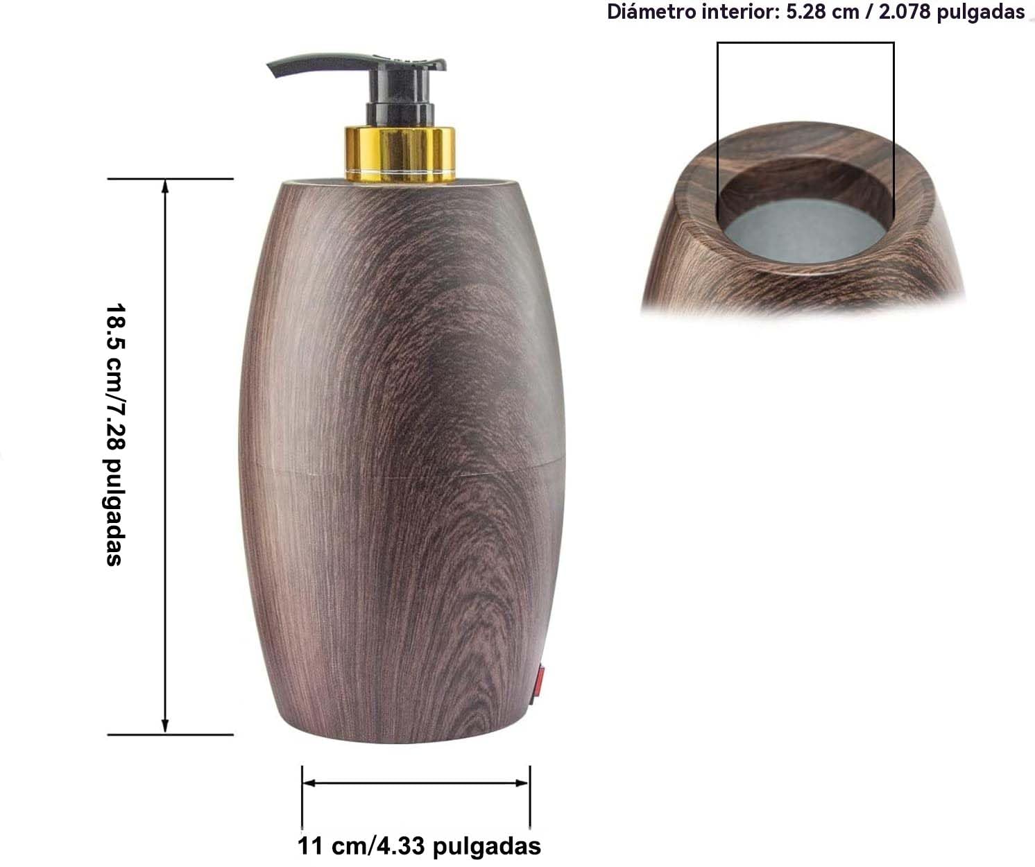 Elitzia Massaggio Olio Scaldabagno Lozione Warmer 131 ° F Temperatura costante con Bottiglie Pompa di Plastica Massaggio Olio Riscaldatore per Creme Gels & Oli Essenziali ETOH843N (noce)