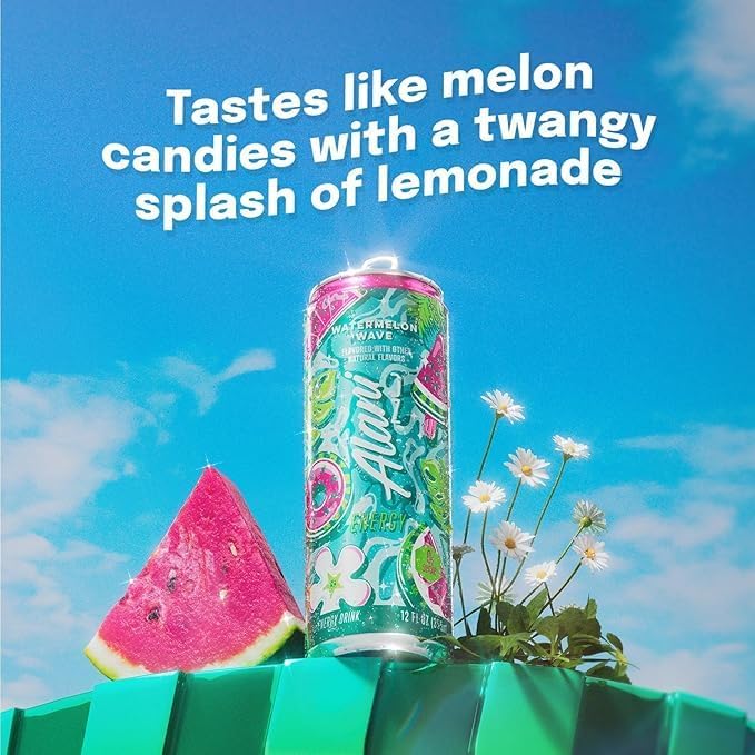 New Alani Energy Drinks Witches Brew, Cotton Candy, Watermelon Wave Variety Pack Sugar-Free, Low-Calorie, 200mg Caffeine, Energy Boost Drink 12 fl oz (Pack of 6) (Packaging May Vary) - Image 3