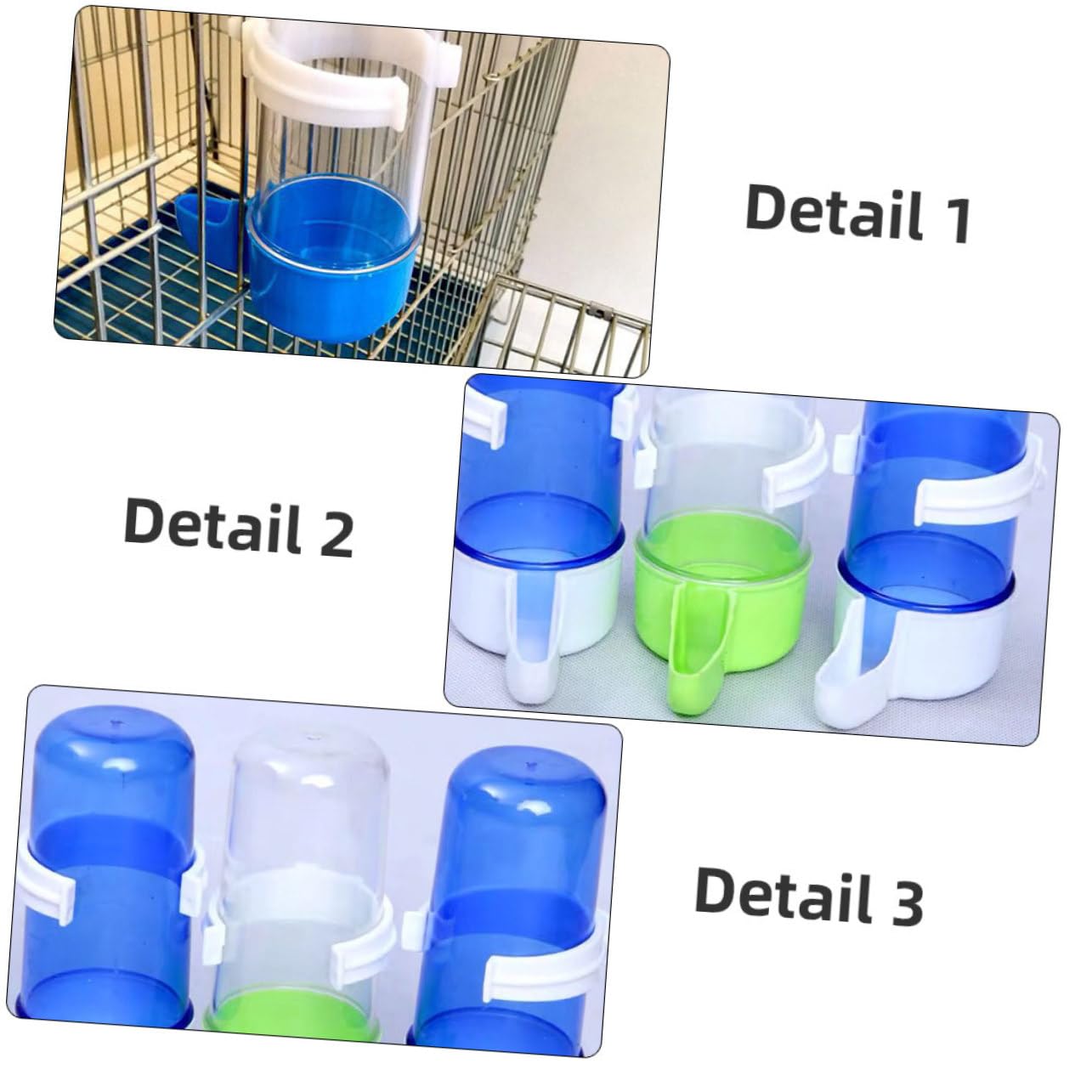 POPETPOP 6Pcs Automatic Pet Drinking Fountain for Birds Random Colors Parrot Water Feeding Tool Automatic Water Bowls for Birds