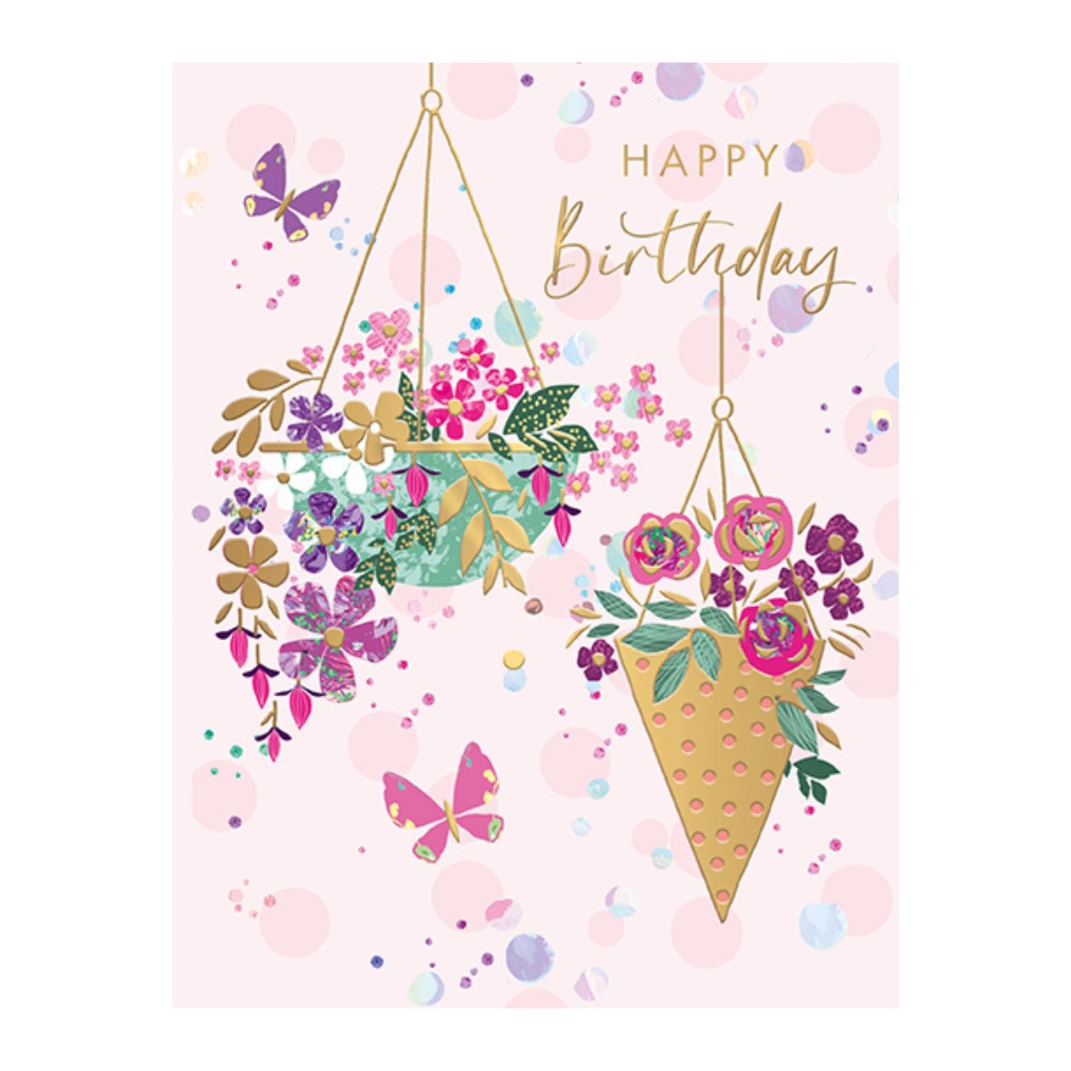 WORDS 'N' WISHES Traditional Open Birthday Card for a Female, Friend Birthday Card, Multi-Coloured 197 x 152 mm