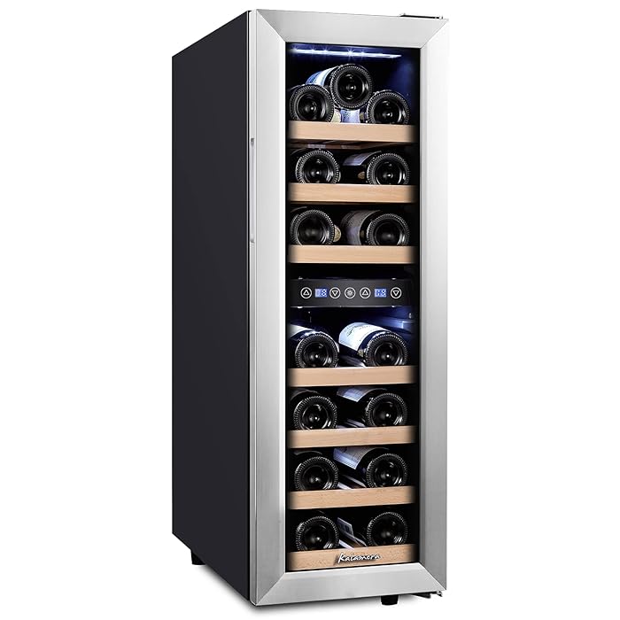 Buy Kalamera Wine Fridge, 300mm Wine Cooler Fridge 2 Zones, Temperature