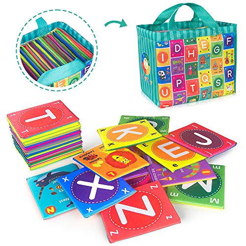 Teytoy Baby Soft Alphabet Cards Toys, 26Pcs Abc Alphabet Baby Flash Cards Early Learning Toy With Storage Bag, Washable Soft Letter Toy For Toddlers Kids Boys Girls Over 0 Years #TOP5