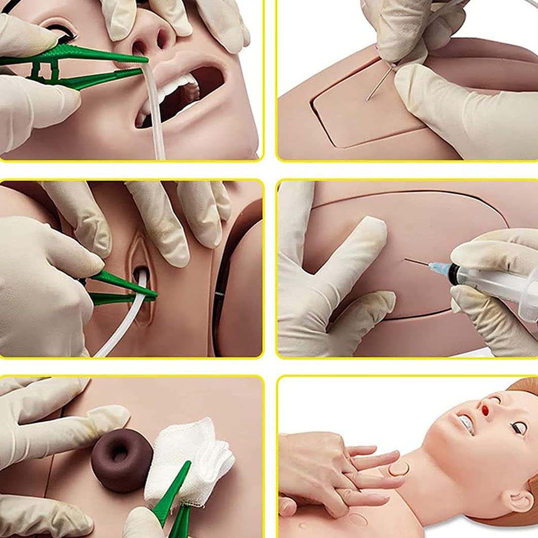 Mannequin de Soins aux Patients Fonctionnel, Mannequin Humain de démonstration Grandeur Nature de 66,92 Pouces, pour la Formation médicale infirmière, l'enseignement, l'éduca,Female