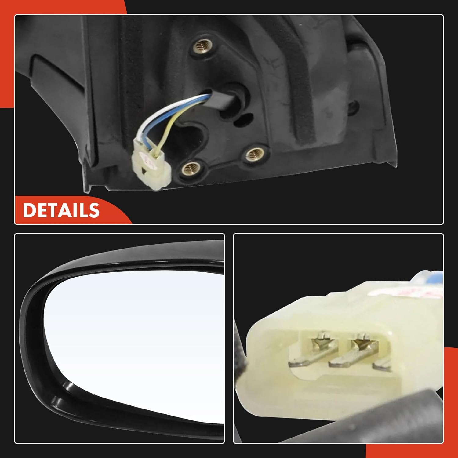 A-Premium Driver Side Power Door Mirror - Compatible with Suzuki Grand Vitara 2001 2002 2003 2004 2005 - Non-Heated Manual Folding Black Outside Rear View Mirror