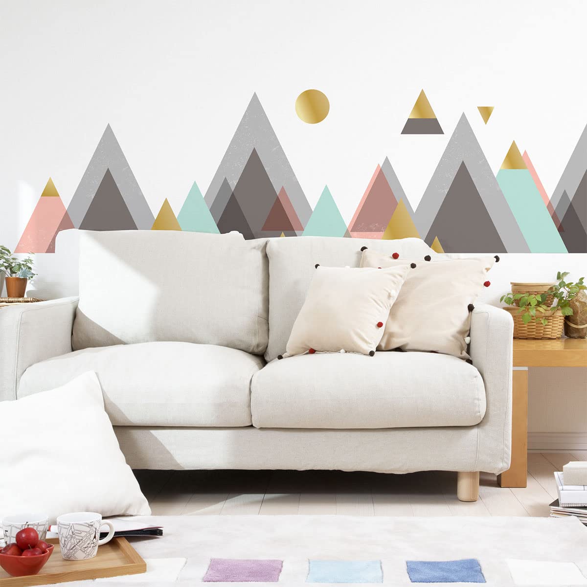 Wall Stickers for Living Room Bedroom Decoration Giant Scandinavian Mountains Cordoba 60 x 90 cm