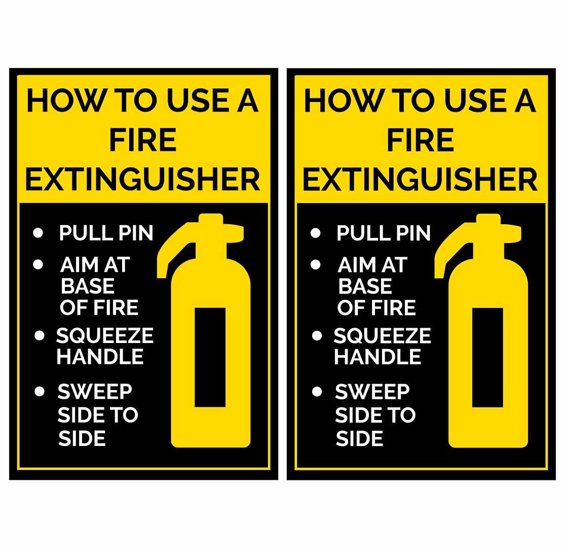 CVANU Fire Extinguisher Caution PVC Vinyl Safety Sign Sticker CV-03 (pack of 2) (B09GM5GM3V) Amazon Price History, Amazon Price Tracker