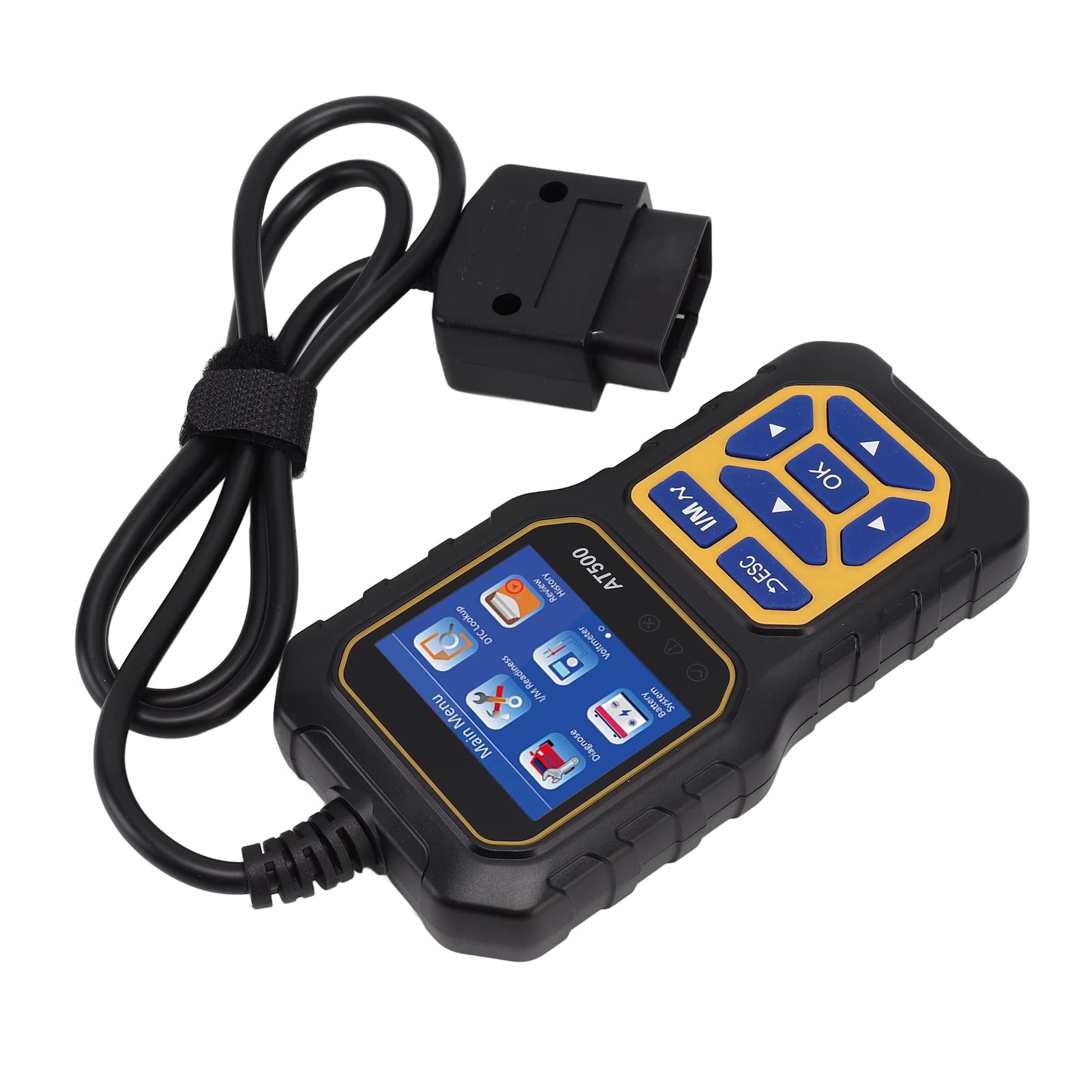 Omabeta Escáner OBD Lector de Códigos Portátil, Liviano y Preciso, para Uso Doméstico y en Garaje, Material ABS, 1 Unidad