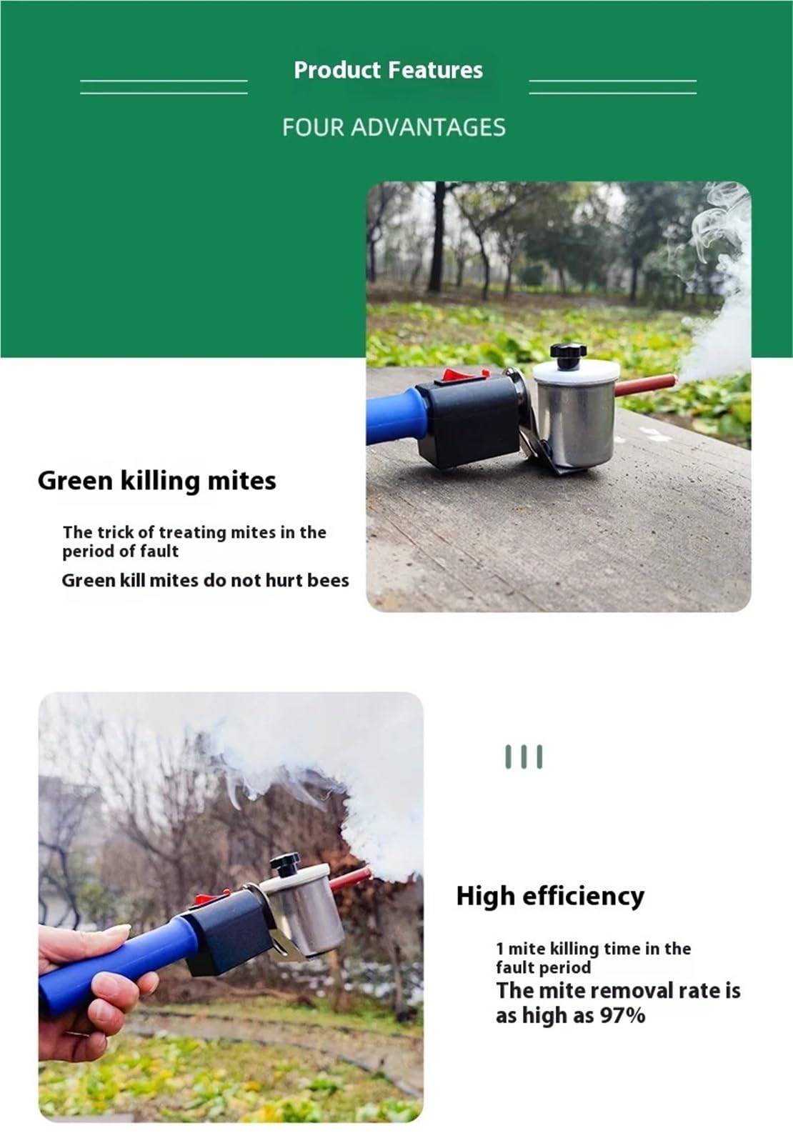 Oxalsäure Verdampfer, Oxalsäureverdampfer, Bienen- und Milbenzerstäuber, elektrischer Heizverdampfer for Bienen- und Akarizidnester
