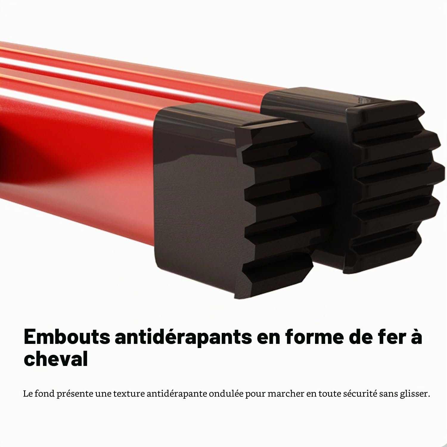 K IKIDO Escabeau pliable avec main courante, 4 marches - Antidérapant, facile à ranger - Marches larges - Convient pour la cuisine, la maison et la maison - Charge maximale : 150 kg (4 marches)