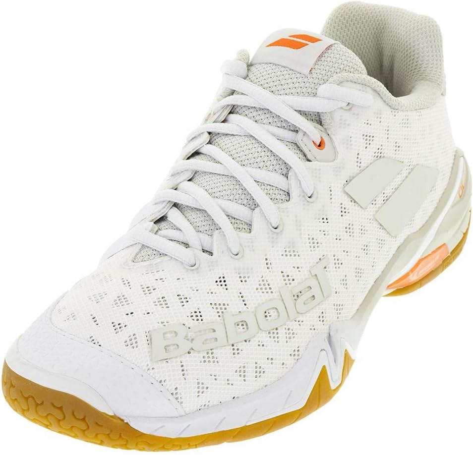 Babolat Shadow Tour Men Badminton Shoes, White/Light Grey - 11 UK