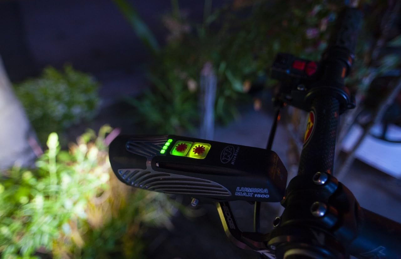 NiteRider Lumina Max 1500/2000/2500 Bike Light | USB-C Rechargeable LED Headlight with Wireless Control, 8 Lighting Modes, 8-Step Fuel Gauge, IP64 Waterproof | Road Cycling, MTB, e-Bike