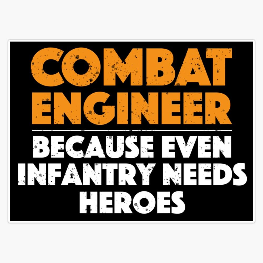 LAD Studio Combat Engineer Army Gift Engineering Window Bumper Sticker Decal 5""