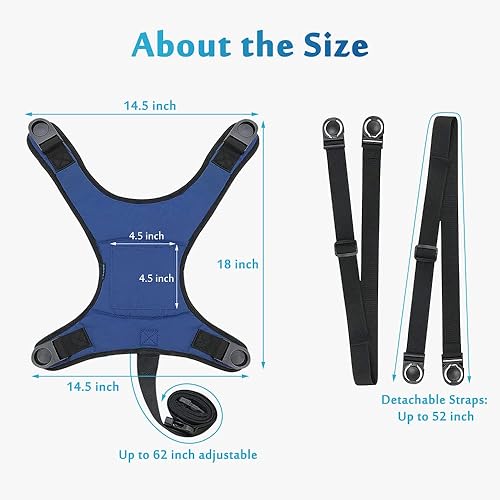 Miniatura 2 de Cinturón de seguridad para silla de ruedas, seguridad para ancianos, arnés de silla de ruedas, cinturón de seguridad para adultos, correas médicas