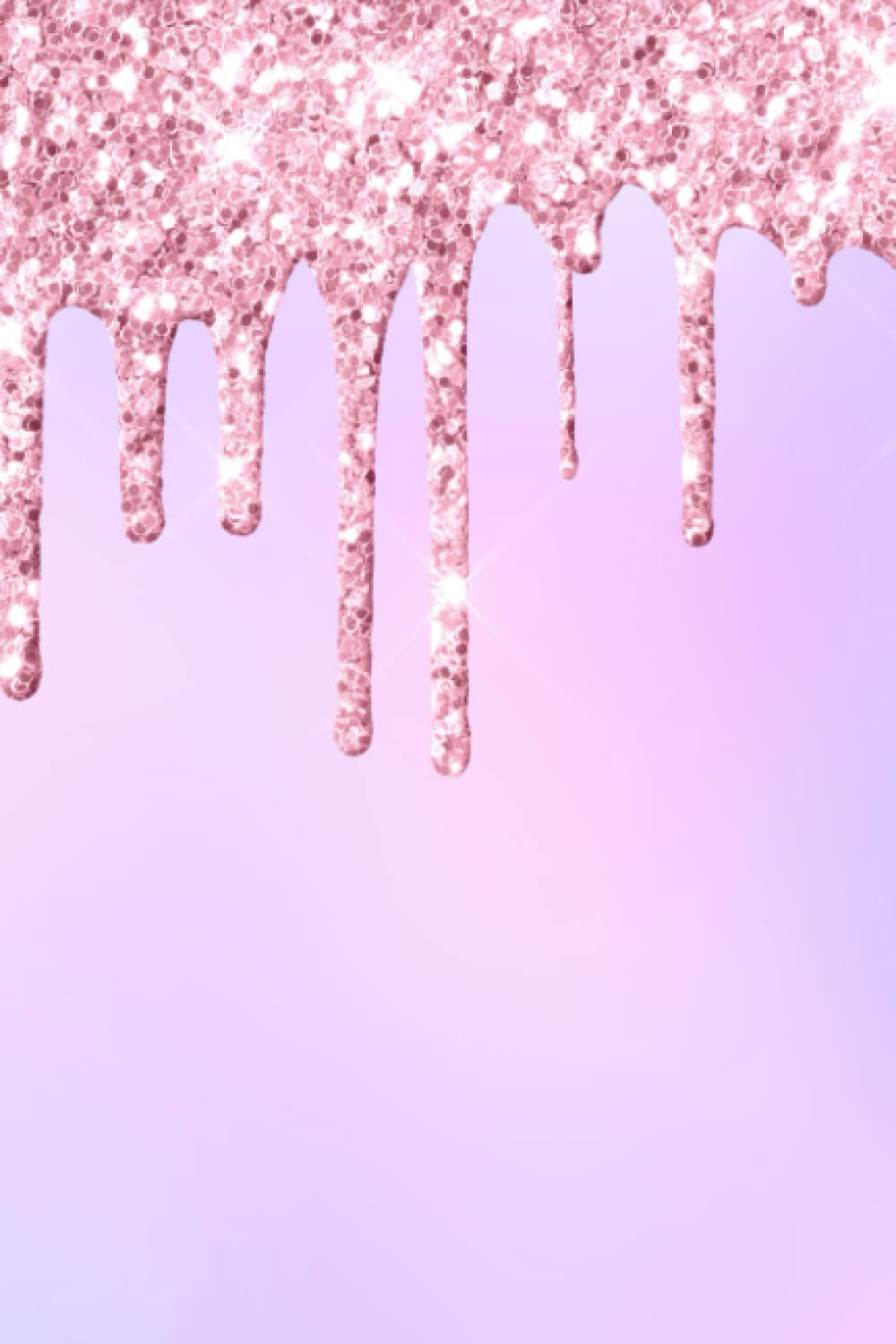 Purple Ombre Dripping Pink Glitter Blank Lined College Ruled Notebook: Digitally created glitter gives you the sparkle without the mess. Makes a ... and for anyone who loves the sparkly stuff!
