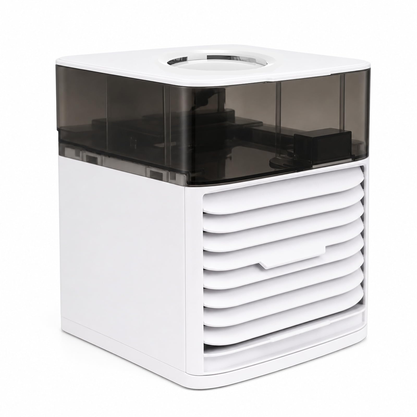 Ventilateur de Bureau Portable Rafraîchissant avec Pulvérisation 3 Vitesses Silencieux Minuteur Veilleuse Pour Chambre Bureau