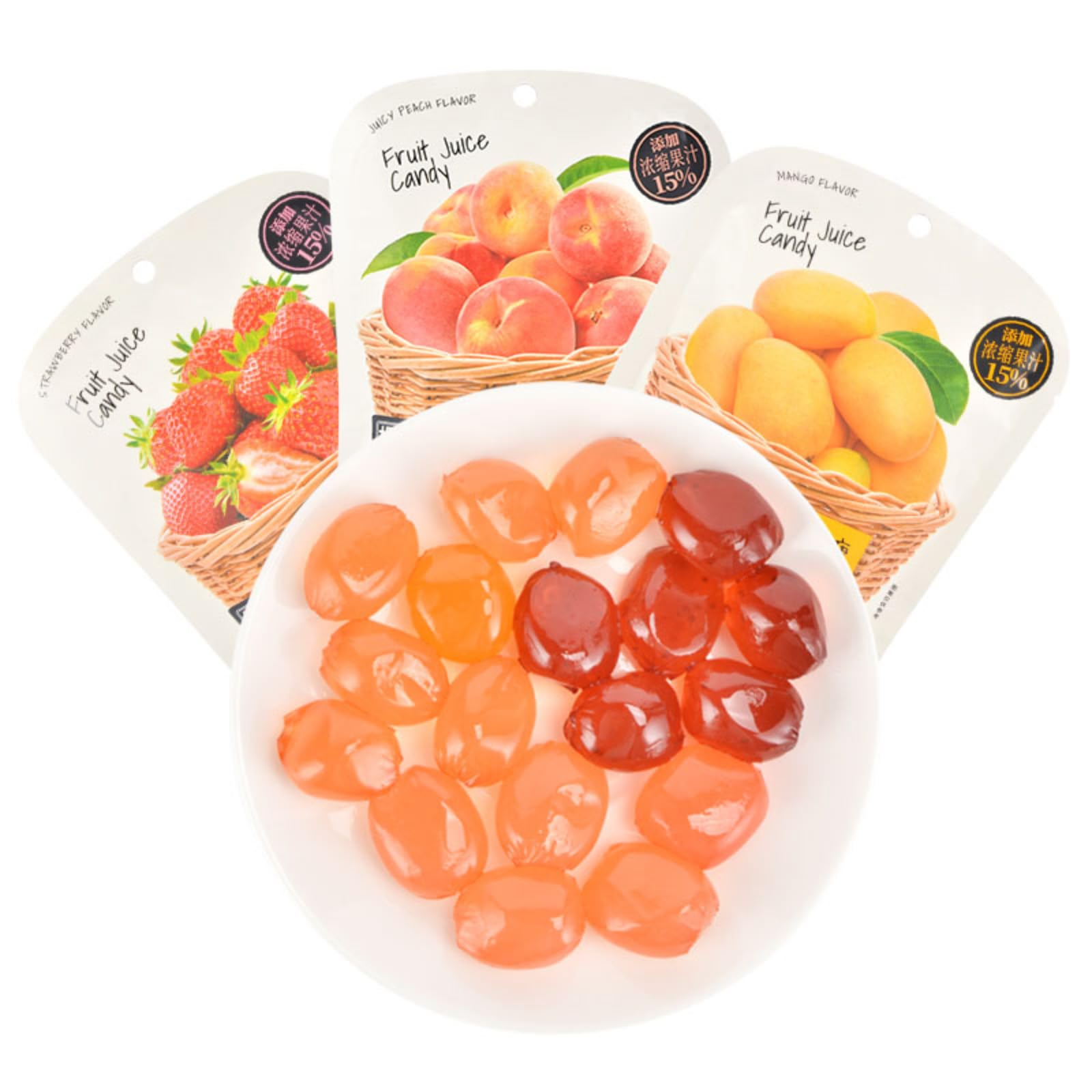 Mango Juice Gummies, Mango Snacks, Mango Juice Candy, Individually Wrapped, Fruitilicious Juicy Candy, Gummy Sweets,Soft Chewy Candy,Vegan Sweets, Fruit Vegetarian Sweets (Mixed flavor,3bags)