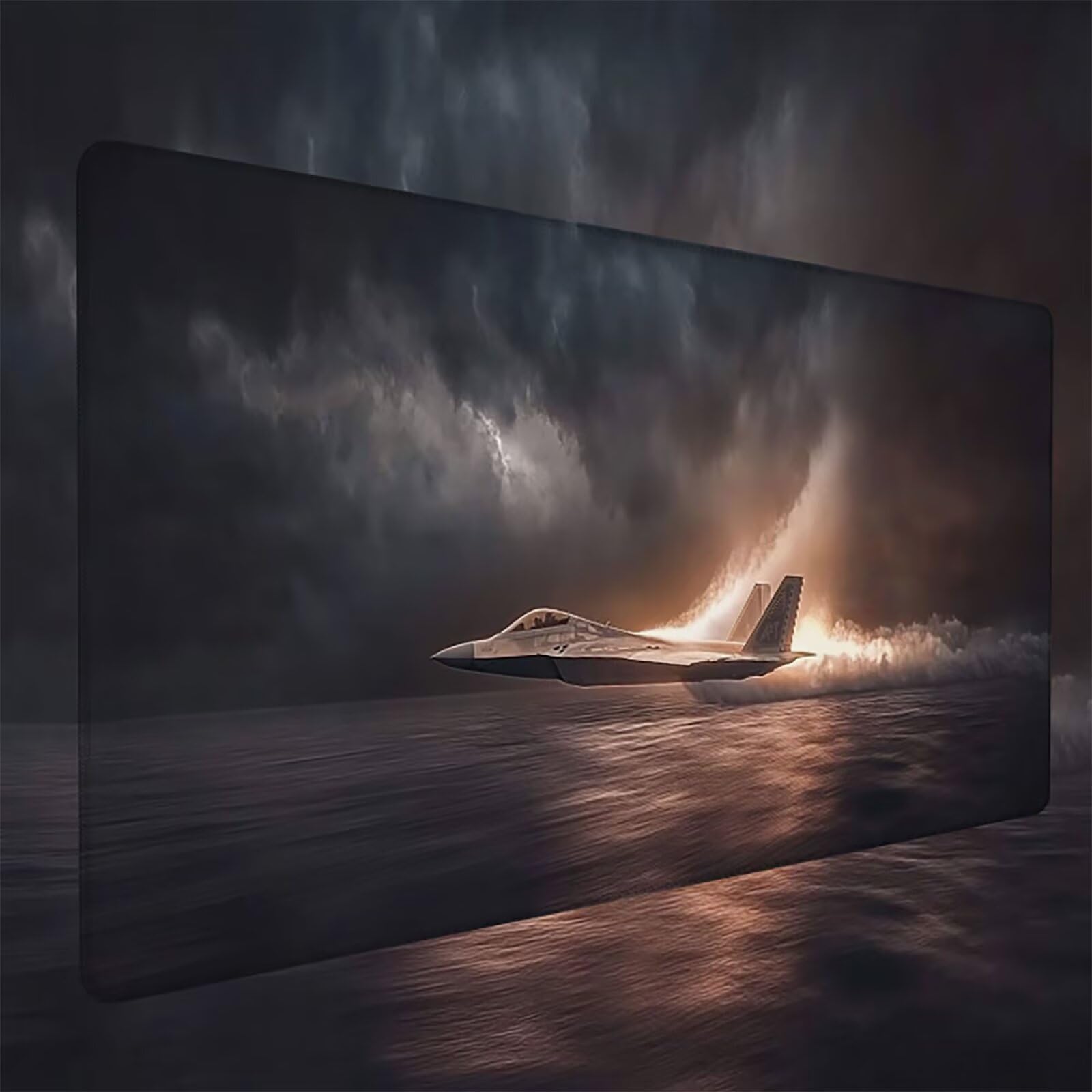 Mouse Pad, Tappetino Mouse xxl, Tappetino Scrivania, Accessori Scrivania, Tappetino Gaming, Mousepad, Sottomano Scrivania, Accessori Gaming, Tappeto Mouse (Aereo) (1000x500x3mm) (Grigio) 9-P-T