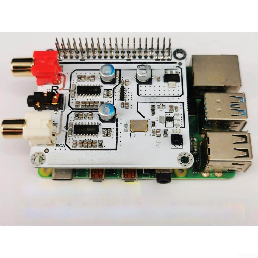 Decodificador de audio HiFi para Raspberry Pi 4B Dual ES9023 I2S, interfaz 192 kHz, 24 bits, tarjeta de sonido de alta resolución, tarjeta de expansión