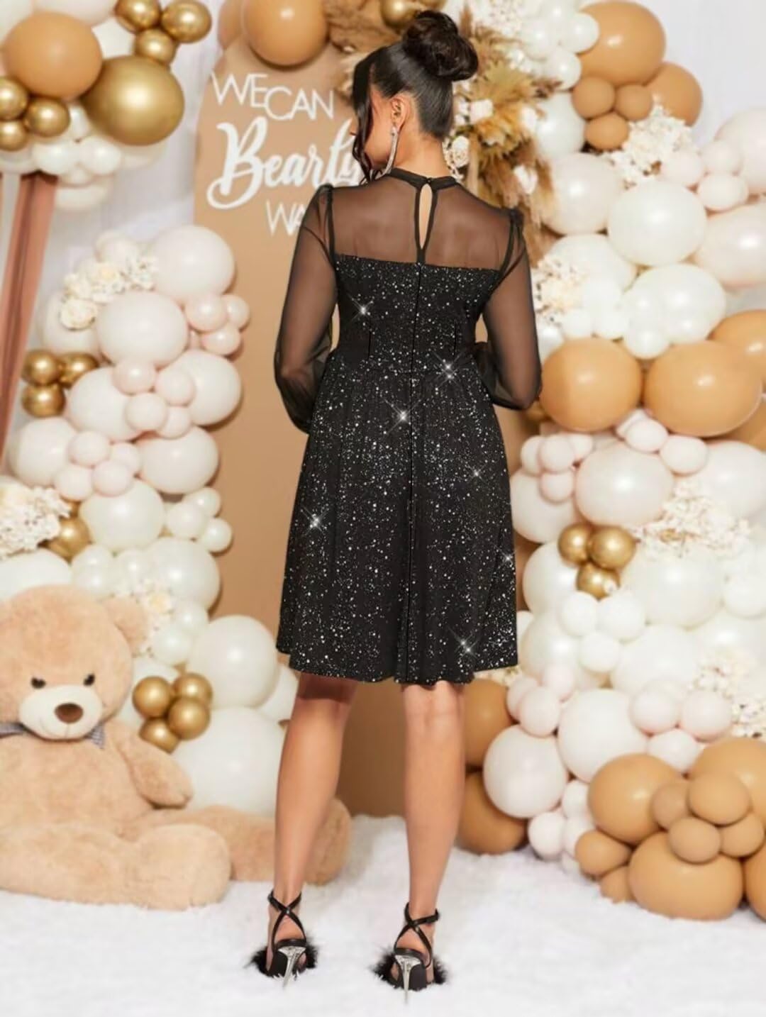 Vestido de maternidad con lentejuelas para mujer, moderno, casual y elegante — view 2