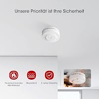 X-Sense Füstérzékelő 10 Éves Elemmel - 5 db-os Csomag, TÜV és EN14604 Tanúsított Tűzjelző, Fotoelektromos Érzékelővel, 85dB Riasztás 5