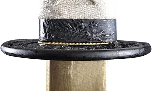 Miniatura 4 de Handmade Sword  Espada Samurai Katana, práctica, forjada a mano, acero al carbono 1045, templada al calor  arcilla, enredadera completa, afilada,