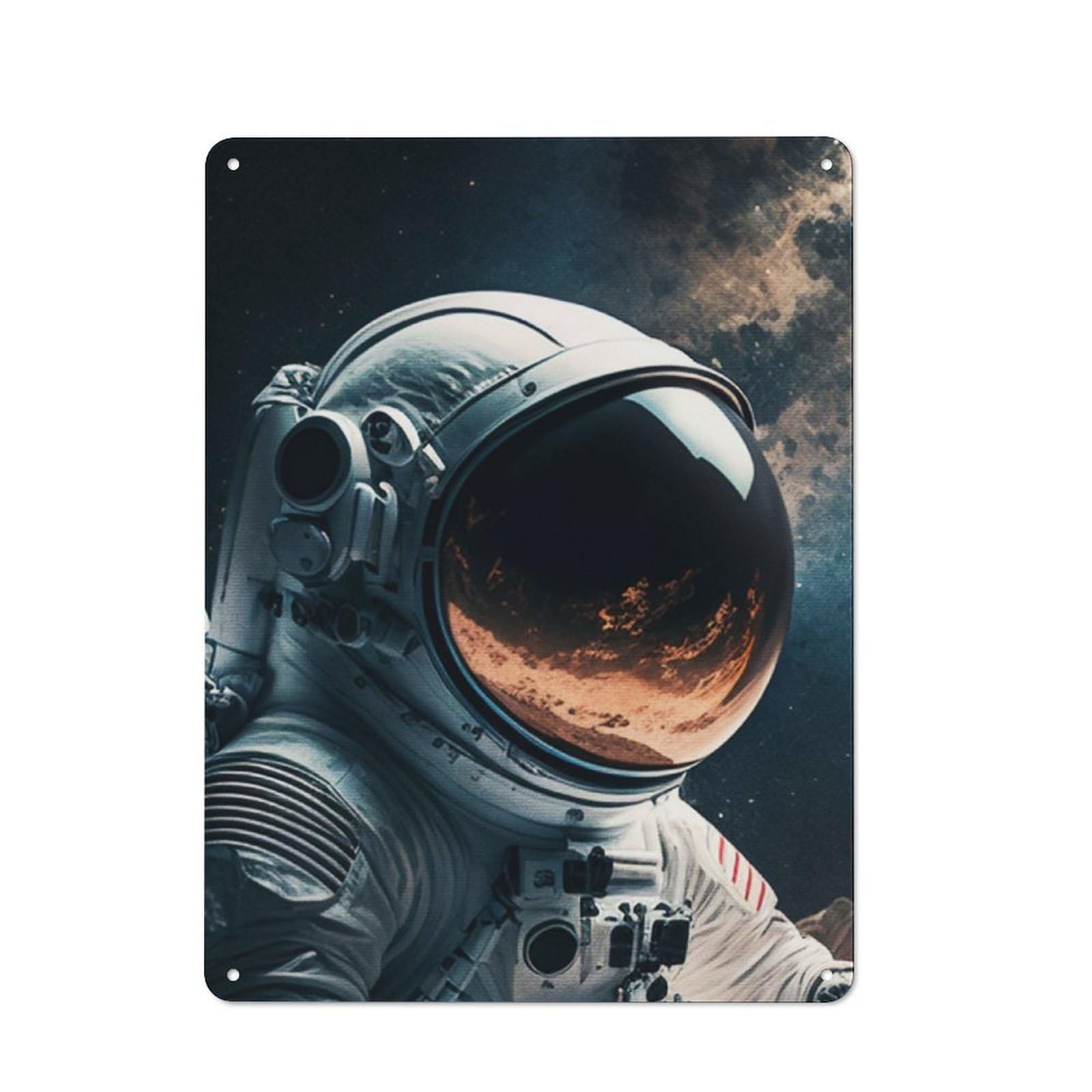 Understated Office Metal Sign 40x30cm Featuring Astronomy In Space, Studio Wall Plaque for Office, Study, Studio Or Hallway