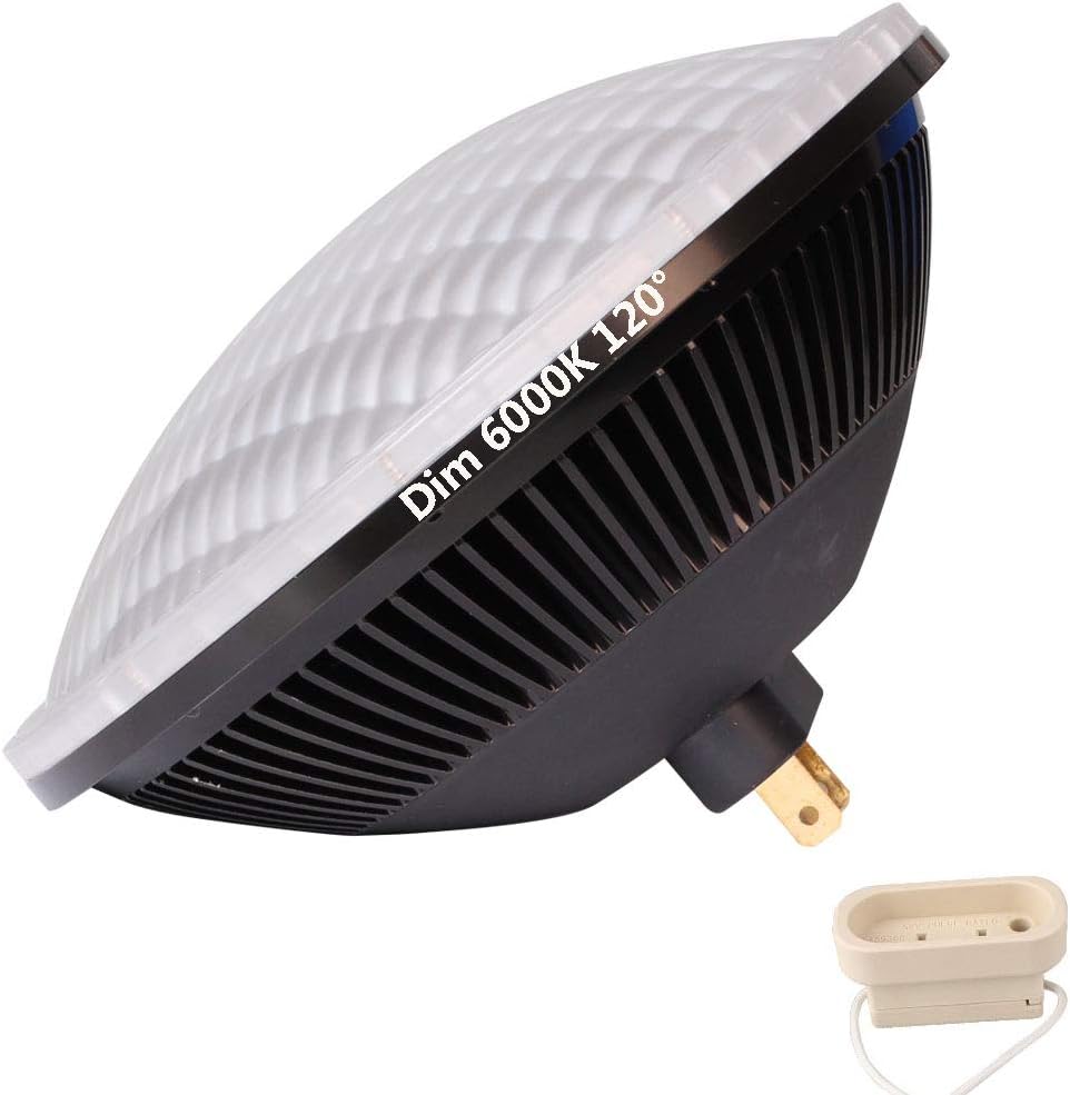 KAPATA Dimmable 36W LED PAR56 120° WFL Cool White 6000K, Super Bright 4200lm 500W Replacement 120V GX16D Socket, Pack of 1