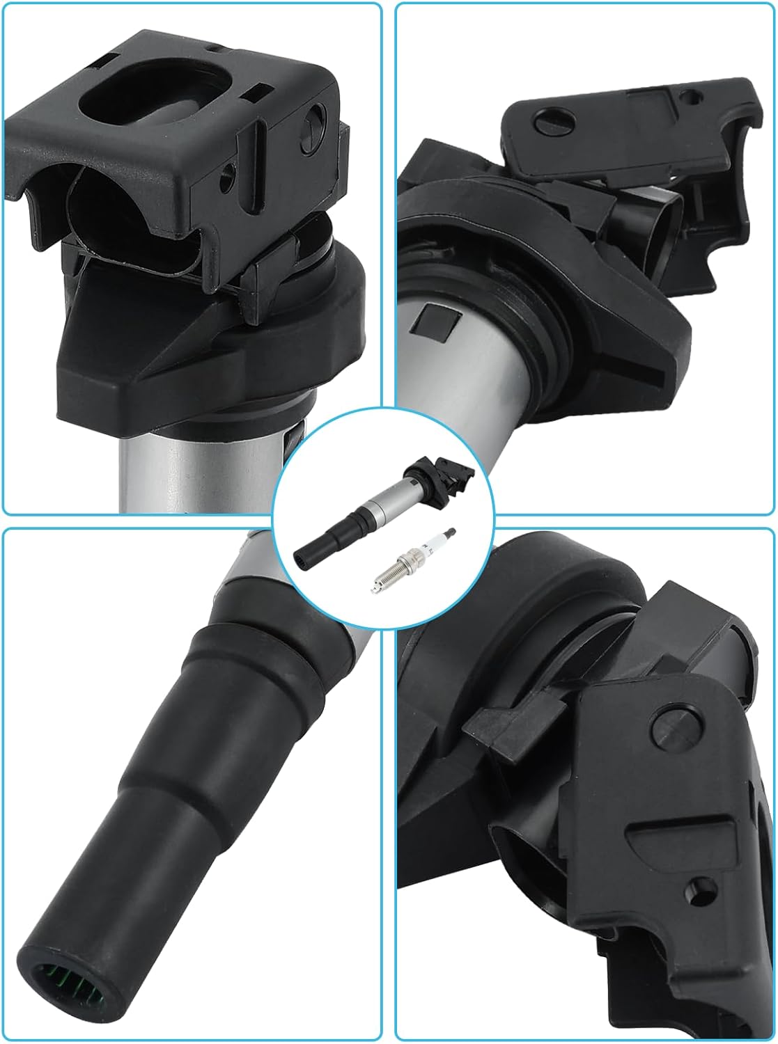 Set of 4 UF598 Ignition Coil Pack & Iridium Spark Plug (1.6L Only) For Mini Cooper 2007-2015,Countryman 2011-2016,Paceman 2013-2016, Replace # C1692 GN10328 12137575010 1213755001 5C1749 597091