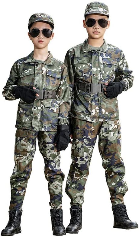 Outdoor Sports Airsoft Shooting Shirt Pants Set Battle Dress Uniform Tactical BDU Set Child Kid Combat Clothing