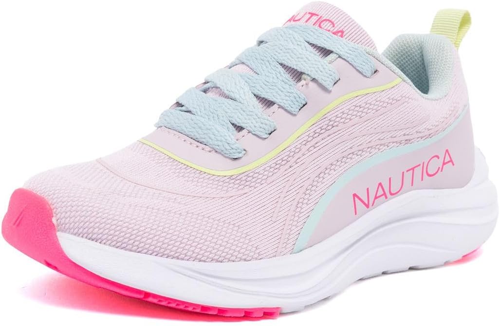 Nautica Kids Girls Metallic Fashion Sneaker Lace-Up Athletic Running Shoe I kappil I (Big Kid - Little Kid - Toddler)