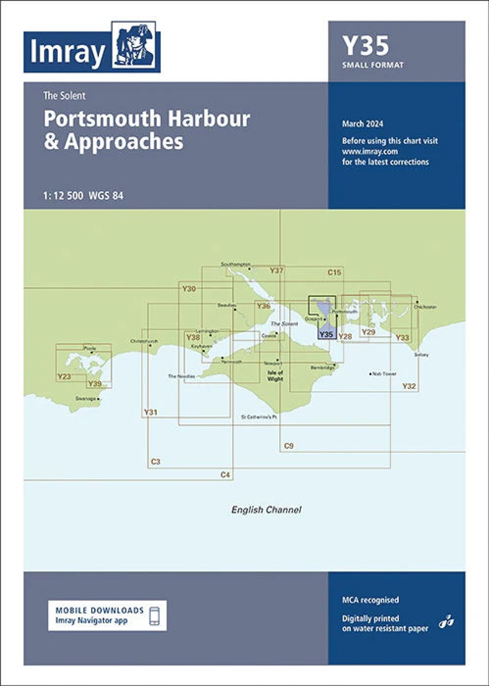 Imray Chart Y35: Portsmouth Harbour and Approaches (Small Format) (Y Charts): The Solent: 35