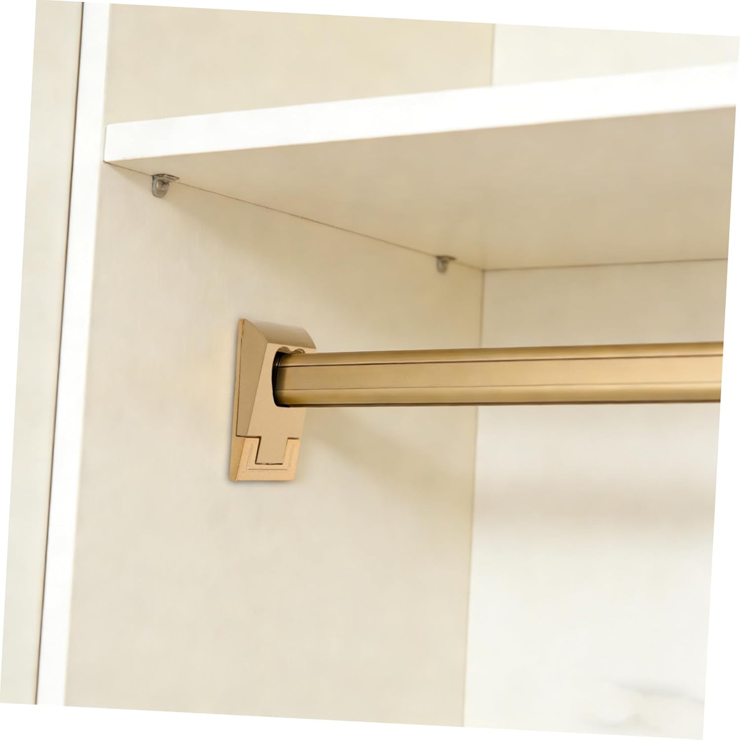 10pcs Golden Wardrobe Rod Support Brackets, Heart-Shaped Metal Rod Holders for Closet Bar, Closet Pole End Supports for Bedroom and Storage Organization