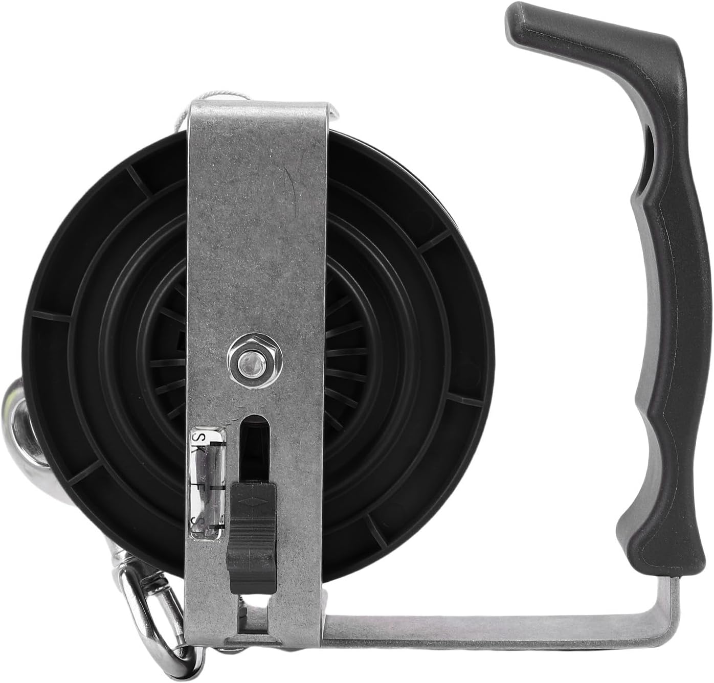 LICAEVEY Dive Reel, Stainless Steel 150FT Line with Handle for Underwater Cave Wreck Diving and BCD Diving