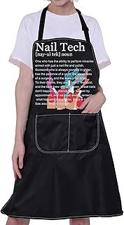 ENSIANTH Nail Tech Apron with Pockets Nail Technician Gift Nail Artist Gift Manicurist Apron Nail Salons Apron for Women