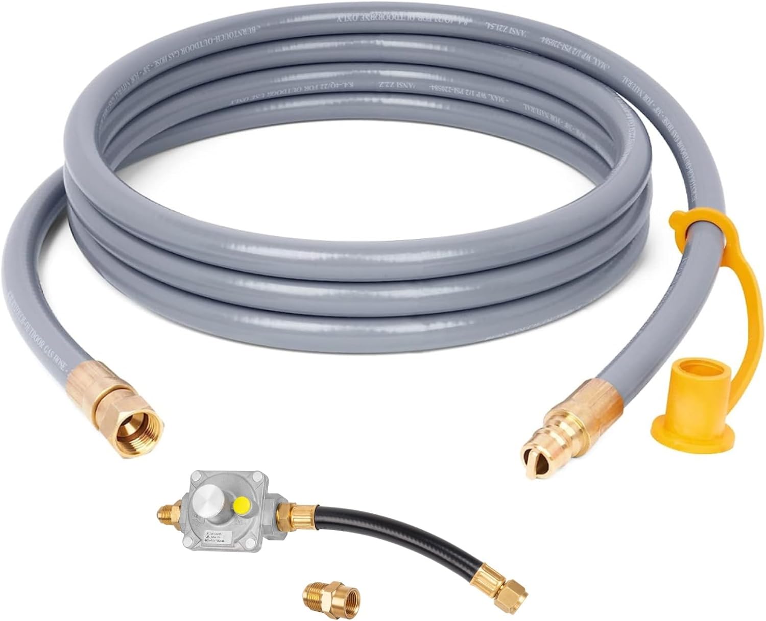 GASPRO 3/8" ID Natural Gas Hose & Regulator Set, Propane to Natural Gas Conversion Kit