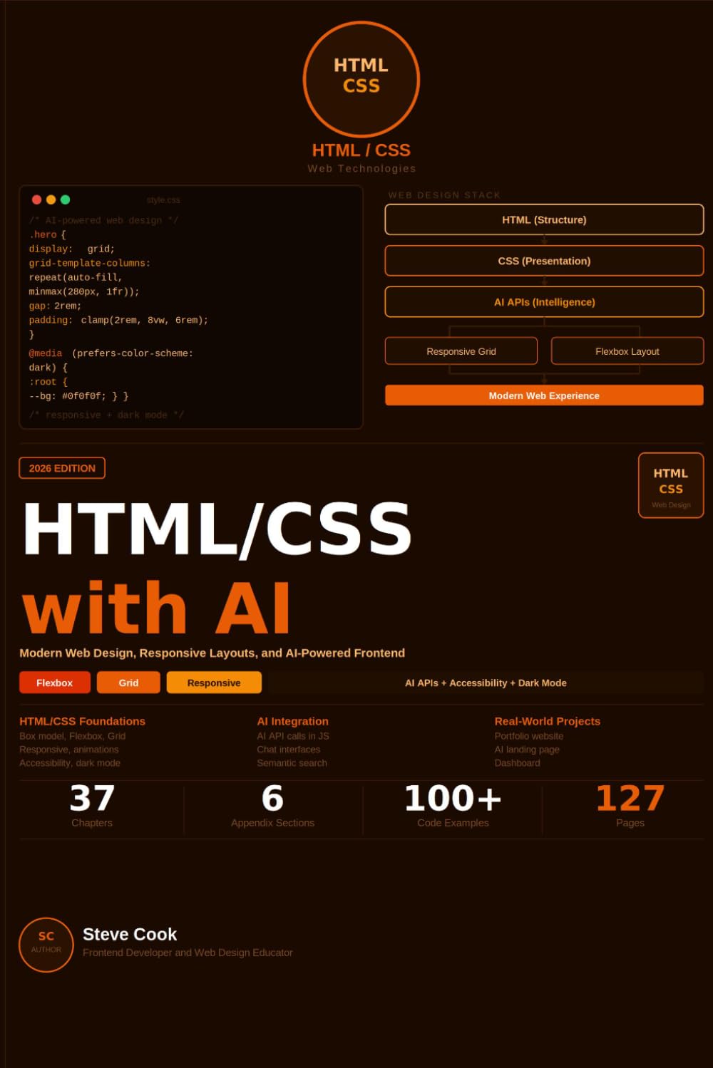 HTML/CSS with AI: A Complete Beginner's Guide to Modern Web Design, Responsive Layouts, and AI-Powered Frontend Development