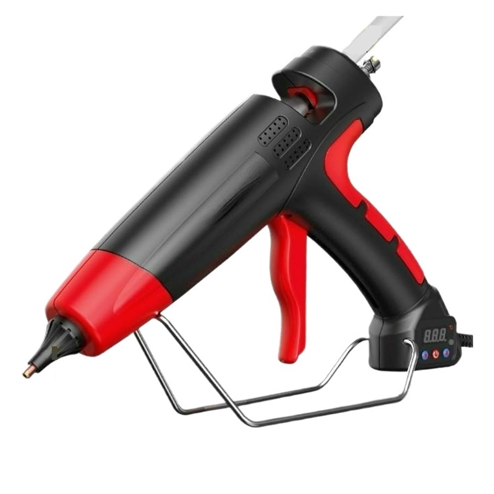 Pistola de Pegamento termofusible Profesional de 300 W con Temperatura Digital Ajustable y Boquilla de Cobre para Barras de 11 mm, Herramientas industriales con Silicona de Calentamiento rápido