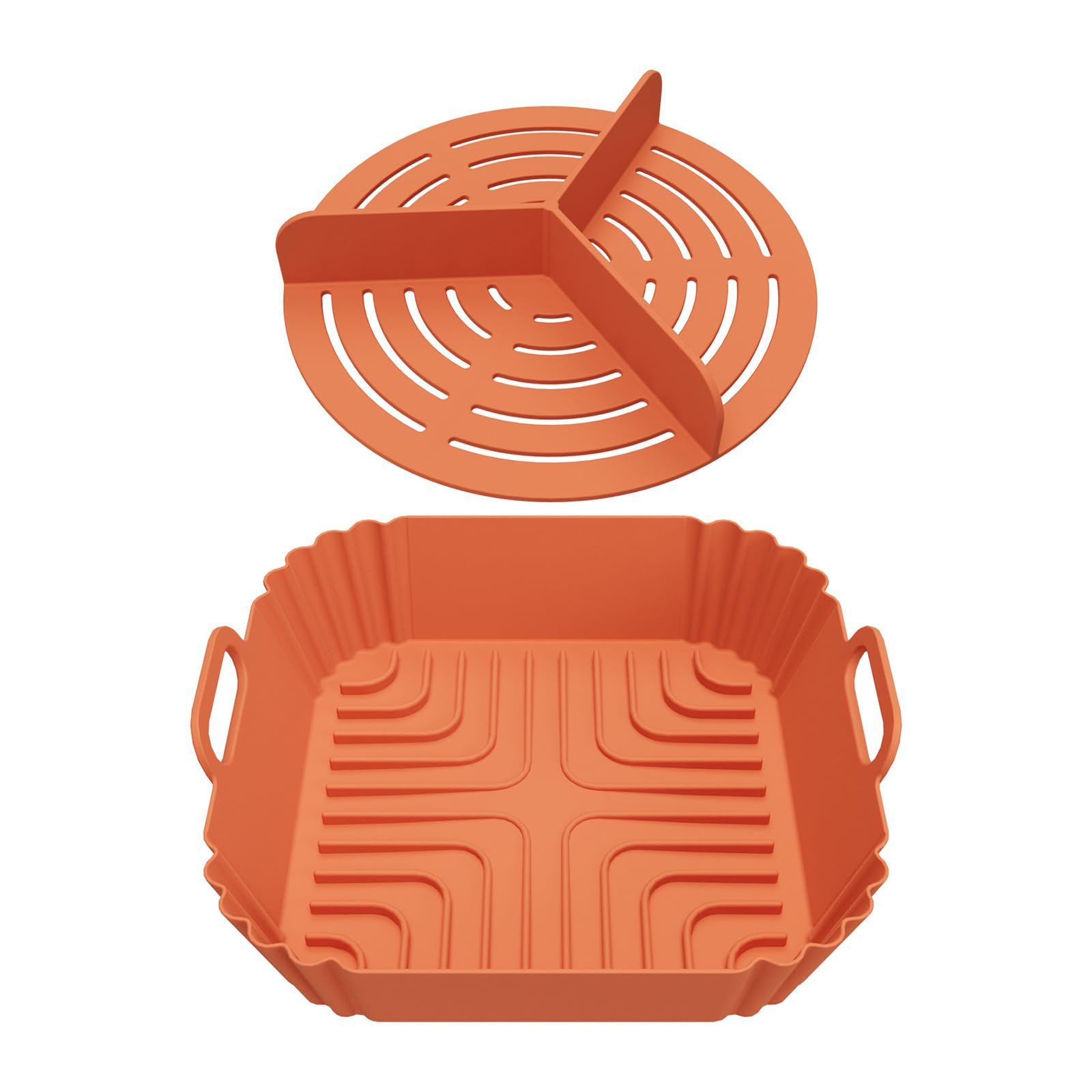 Msioytog Of 2 Air Fryers Pads Rectangular Silicone Liners Nonstick Cooking Accessory Air Fryers Basket for Frying Machine Cooker Silicone Baking Mat