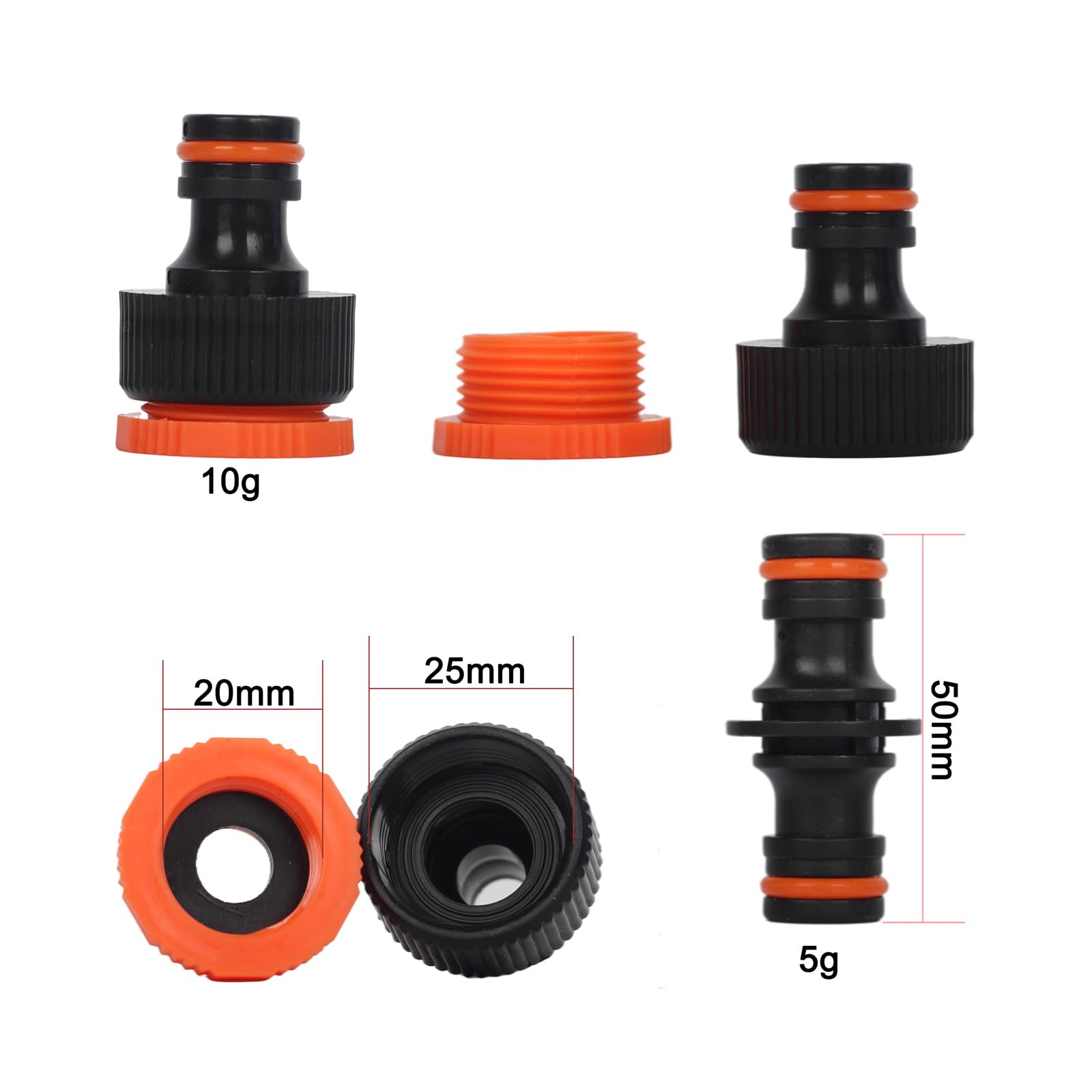 Set Connettori Rapidi Per Tubo Da Giardino – Kit Completo Con Waterstop E Attacchi Filettati - 2