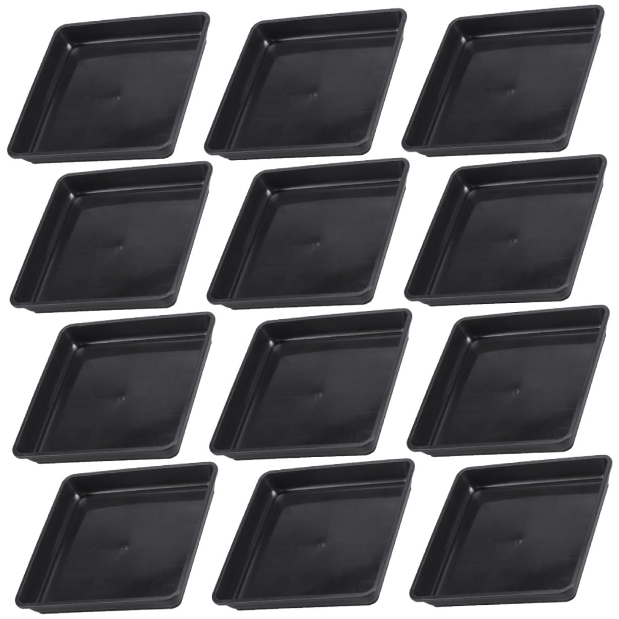 VILLCASE 15 Piezas Platillos para Macetas Cuadrados Bandejas de Plástico Resistentes para Plantas de Interior y Exterior Bandejas de Drenaje para Tiestos Protección contra Fugas Color