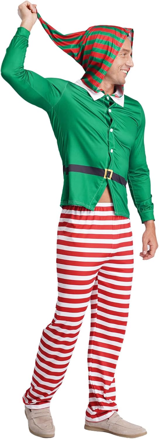 Agoky Mens 2 Piece Family Christmas Matching Pajamas Set Holiday Pjs Sleepwear Xmas Party Outfits