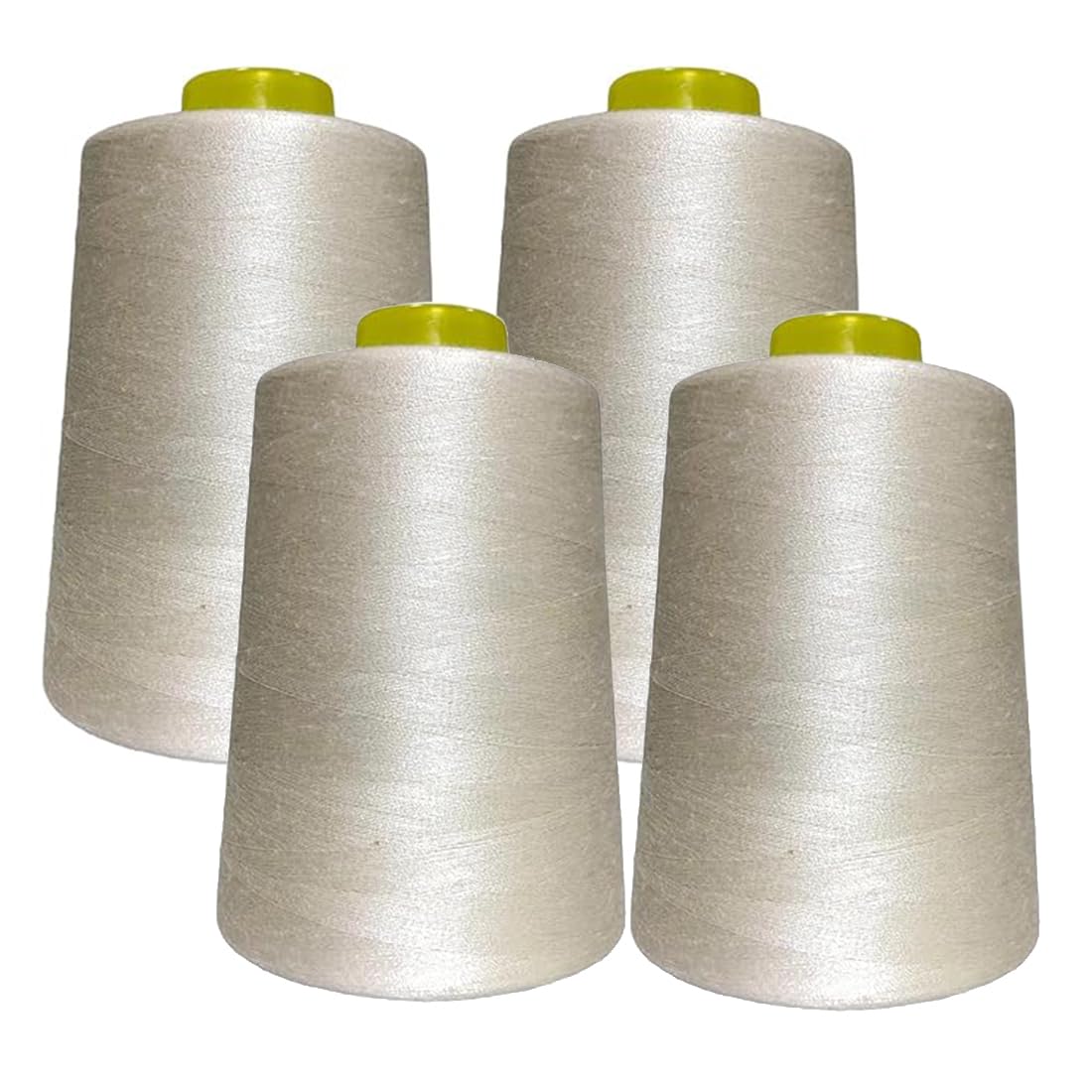 4 Sewing Thread Spools (4500 Meters/roll), High Strength Polyester Thread, Thread Spools for Sewing Work (5000Y Cream 103)