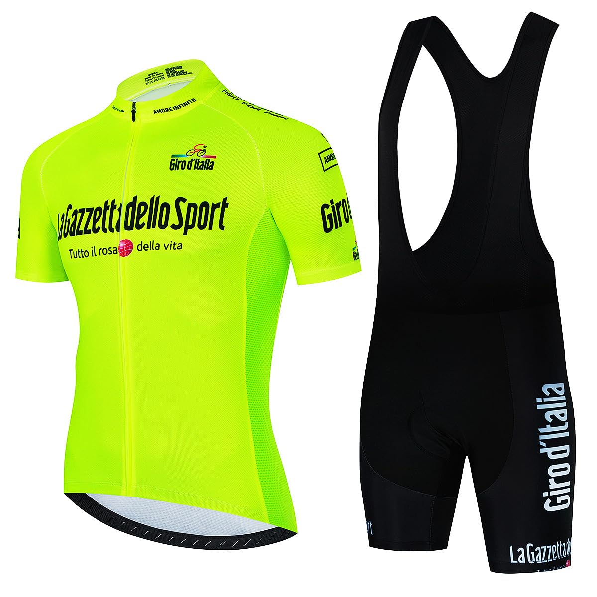 Abbigliamento Ciclismo Set Manica Corta Tuta Ciclismo Uomo Completo Estivo Per Bici Da MTB Con Pantaloncini Imbottiti in Gel Traspirante