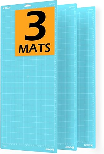 Vista 19 de Xinart Alfombrillas de corte para Cricut Maker 3/Maker/Explore Air 2/Air/One (agarre ligero + agarre estándar, 12 x 12 pulgadas) alfombrillas