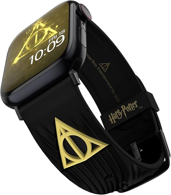 Harry Potter  Deathly Hallows Smartwatch Band  Officially Licensed, Compatible with Every Size & Series of Apple Watch (Watch not Included)