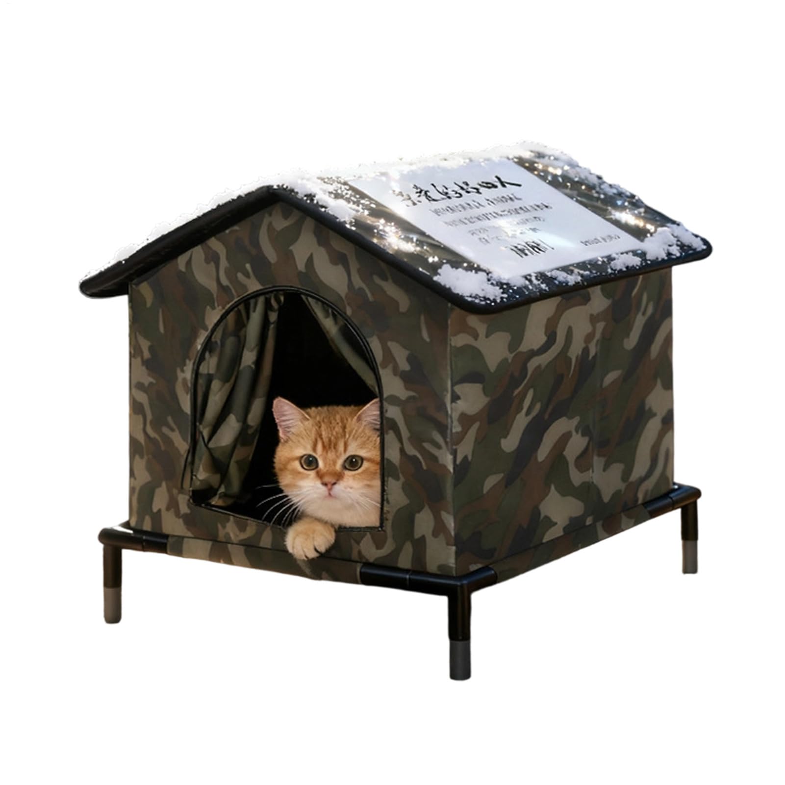 Niche isolée pour chat pour l'extérieur, abri isolé pour chatons d'hiver, abri thermique pour animaux de compagnie, terrasse, camping, balcon, jardin, appartement