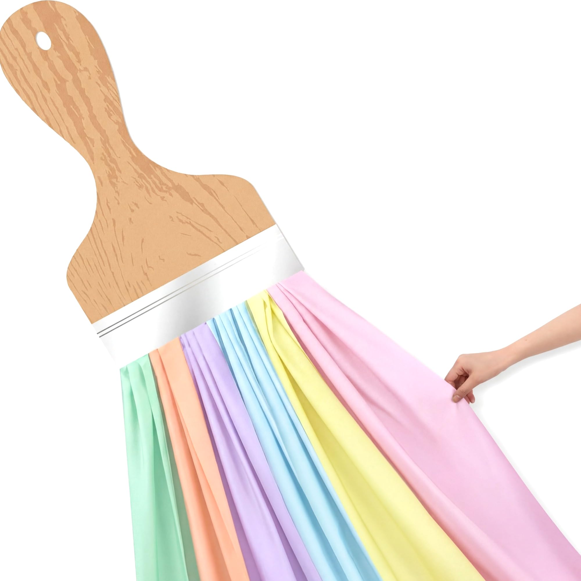 View 1 of Mindsoft Art Classroom Wall Decor - Rainbow Brush - Macaroon Color