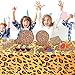 16 Stück 17,8 cm Safari Leopard Tierdruck Dessert Pappteller Einwegteller Zoo Tierdruck Party Pappteller Leopard Texture Theme Paper Plates für Babyparty Leoparden-Themen-Geburtstagsfeiern Dekoration