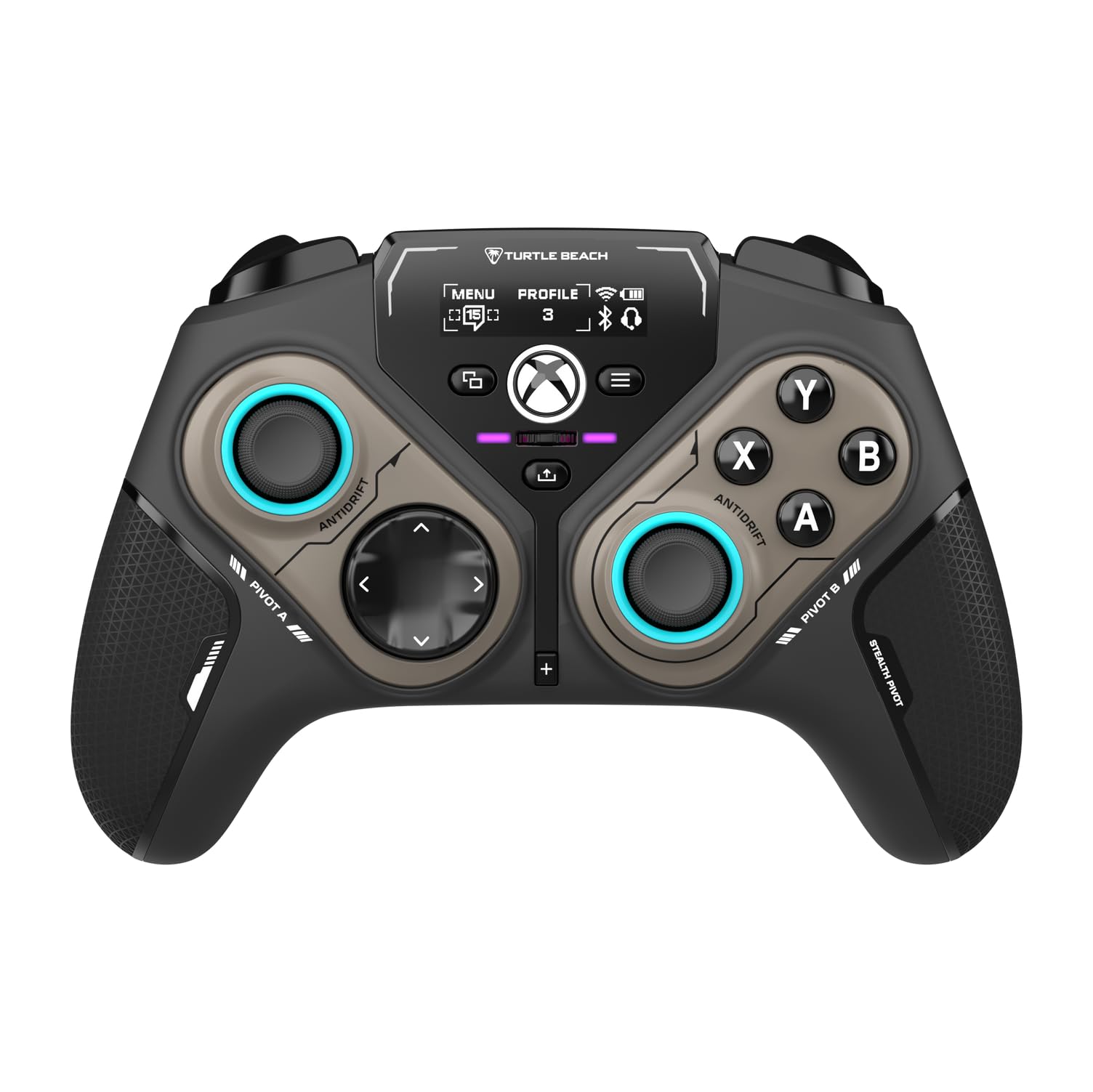 【Amazon.co.jp限定】TURTLE BEACH Stealth Pivot ワイヤレスコントローラー Xbox公認 2.4GHz無線ドングル/Bluetooth接続 PC/Xbox/Android対応 6ボタン ゲームパッド 回転ボタンモジュール搭載 ディスプレイダッシュボード ホールエフェクト 再マッピングボタン 長時間バッテリー搭載