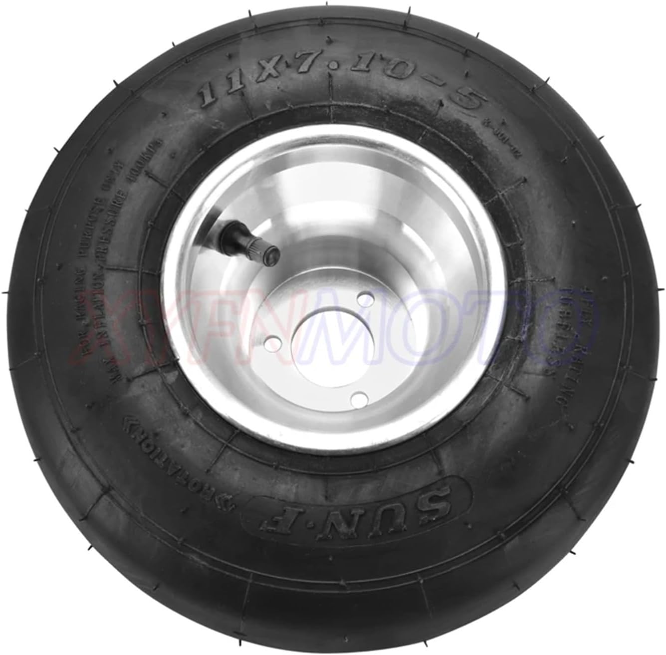 Go Kart Tire Front 10x4.50-5 Rear 11x7.10-5 For Drift Go Kart Vacuum Tire With Aluminum Rim(1pcs 10x4.50-5 left)